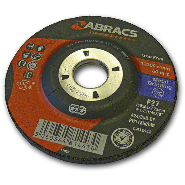 115MM X 6.0MM X 22MM  DPC METAL GRINDING DISC